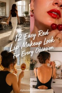 12 Easy Red Lip Makeup Look Aesthetic for Every Occasion