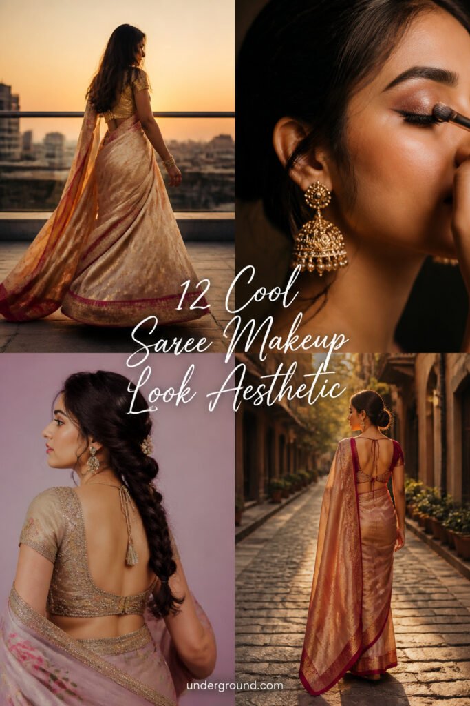 12 Cool Saree Makeup Look Aesthetic to Try This Year