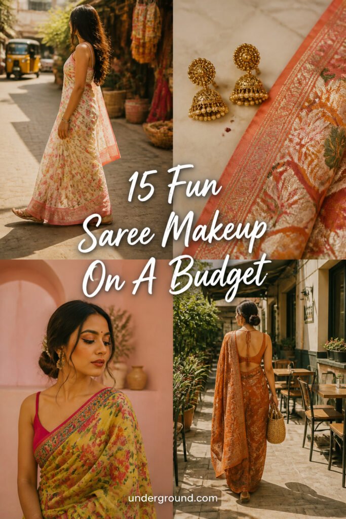 15 Fun Saree Makeup Look On A Budget for Beginners