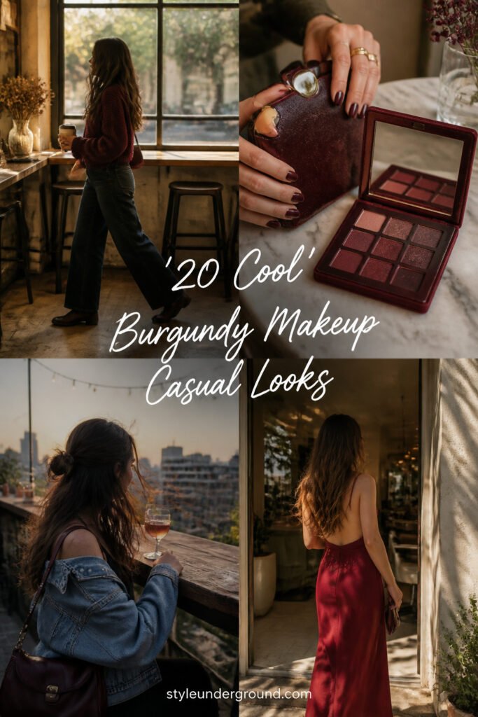20 Cool Burgundy Makeup Look Casual Looks for Beginners