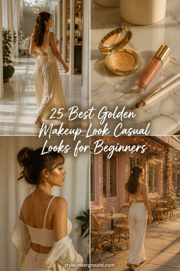 25 Best Golden Makeup Look Casual Looks for Beginners