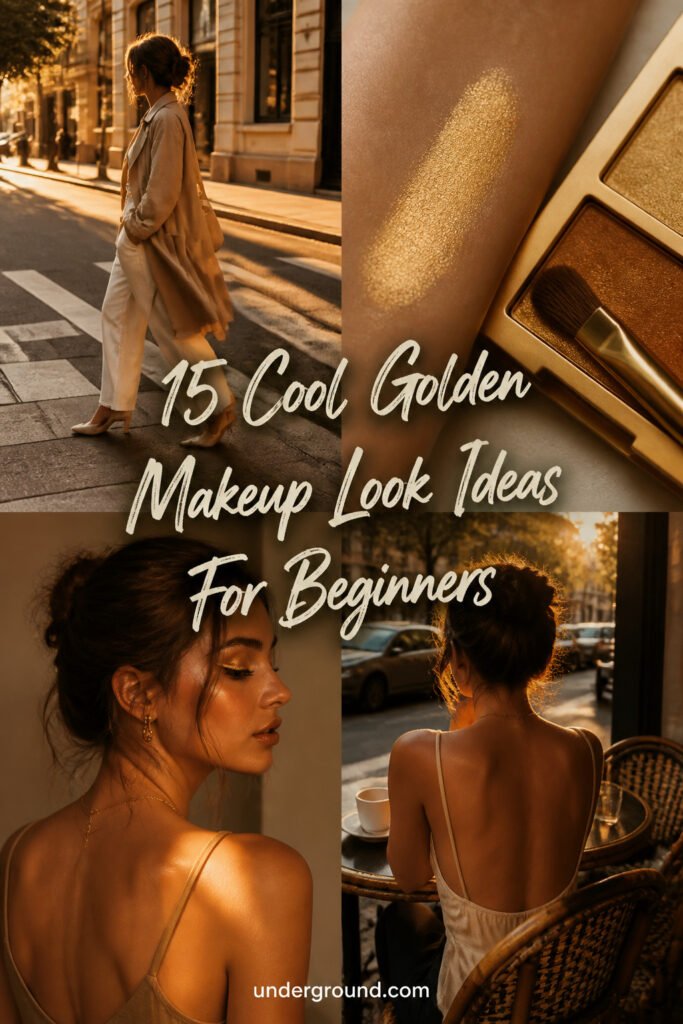 15 Cool Golden Makeup Look Ideas for Beginners